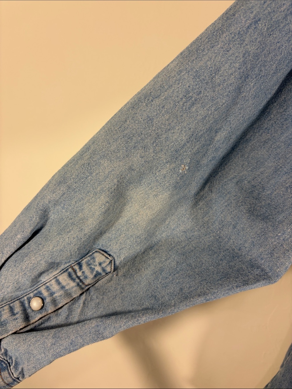 VTG Wrangler Light Blue Denim Pearl Snap Western Shirt XL - Picture 13 of 16